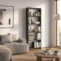 Βιβλιοθήκη Anfisa Megapap χρώμα ανθρακί 58x22x170εκ.