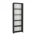 Βιβλιοθήκη Anfisa Megapap χρώμα ανθρακί 58x22x170εκ.