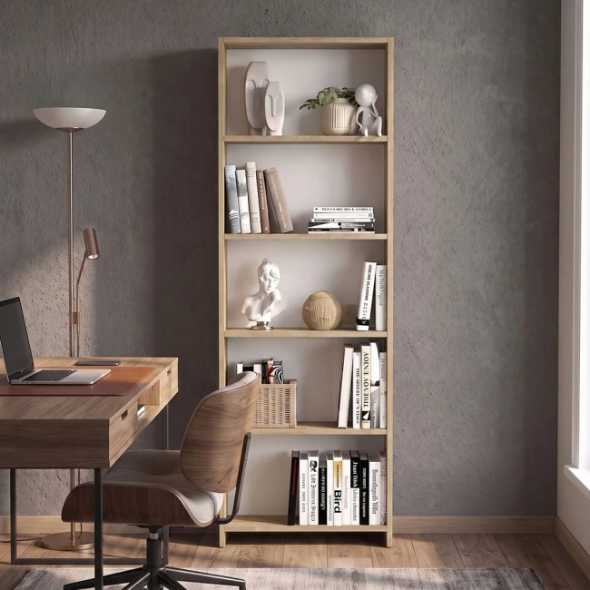 Βιβλιοθήκη Anfisa Megapap χρώμα sapphire oak 58x22x170εκ.