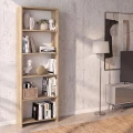 Βιβλιοθήκη Anfisa Megapap χρώμα sapphire oak 58x22x170εκ.