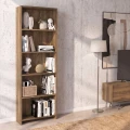 Βιβλιοθήκη Anfisa Megapap χρώμα καρυδί 58x22x170εκ.
