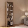 Βιβλιοθήκη Anfisa Megapap χρώμα καρυδί 58x22x170εκ.