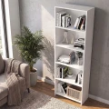 Βιβλιοθήκη Alantos Megapap χρώμα λευκό 60x29,6x180εκ.