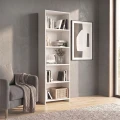 Βιβλιοθήκη Alantos Megapap χρώμα λευκό 60x29,6x180εκ.