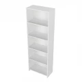 Βιβλιοθήκη Alantos Megapap χρώμα λευκό 60x29,6x180εκ.