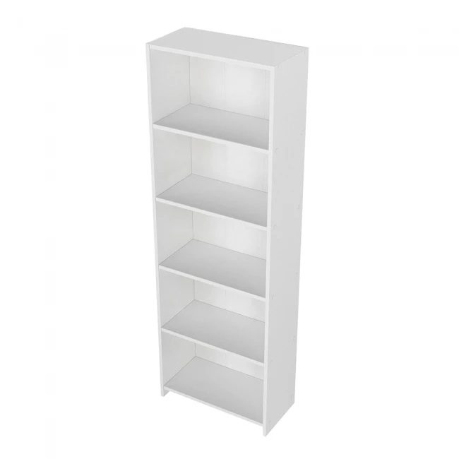 Βιβλιοθήκη Alantos Megapap χρώμα λευκό 60x29,6x180εκ.