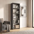 Βιβλιοθήκη Alantos Megapap χρώμα ανθρακί 60x29,6x180εκ.