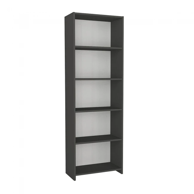 Βιβλιοθήκη Alantos Megapap χρώμα ανθρακί 60x29,6x180εκ.