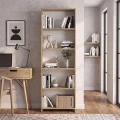 Βιβλιοθήκη Alantos Megapap χρώμα sapphire oak 60x29,6x180εκ.