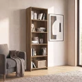 Βιβλιοθήκη Alantos Megapap χρώμα καρυδί 60x29,6x180εκ.