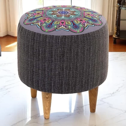 Σκαμπώ Enna Megapap υφασμάτινο χρώμα γκρι 40x40x42εκ. Σκαμπώ Enna Megapap υφασμάτινο χρώμα γκρι 40x40x42εκ.