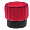 Σκαμπώ Rose Megapap βελούδινο χρώμα κόκκινο 40x40x40εκ.