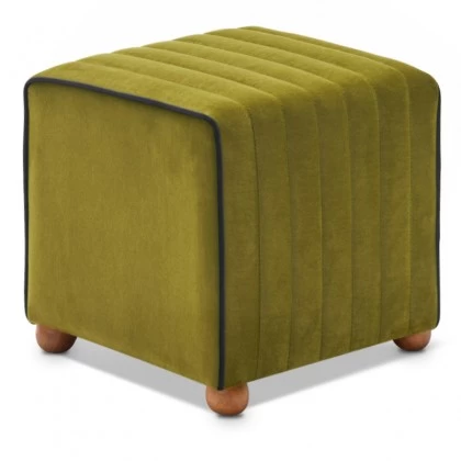 Σκαμπώ Mona Megapap βελούδινο χρώμα πράσινο 40x40x40εκ. Σκαμπώ Mona Megapap βελούδινο χρώμα πράσινο 40x40x40εκ.