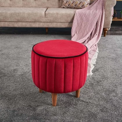 Σκαμπώ Lindy Megapap βελούδινο χρώμα κόκκινο 40x40x40εκ. Σκαμπώ Lindy Megapap βελούδινο χρώμα κόκκινο 40x40x40εκ.