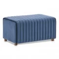 Σκαμπώ Mabel Megapap βελούδινο χρώμα μπλε 80x40x40εκ.