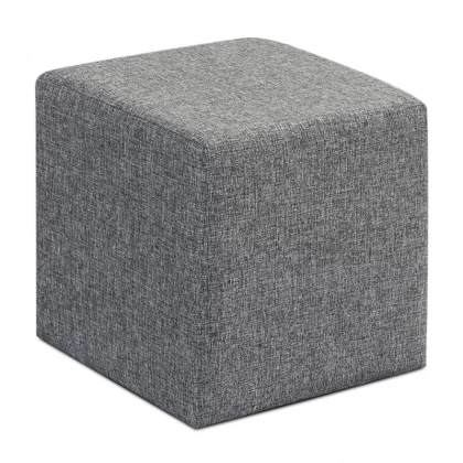 Σκαμπώ Kare Megapap υφασμάτινο χρώμα γκρι 40x40x40εκ. Σκαμπώ Kare Megapap υφασμάτινο χρώμα γκρι 40x40x40εκ.