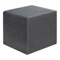 Σκαμπώ April Megapap βελούδινο χρώμα γκρι 40x40x40εκ.