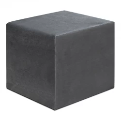 Σκαμπώ April Megapap βελούδινο χρώμα γκρι 40x40x40εκ.