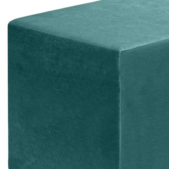Σκαμπώ April Megapap βελούδινο χρώμα κυπαρρισί 40x40x40εκ.