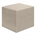 Σκαμπώ April Megapap βελούδινο χρώμα μπεζ 40x40x40εκ.
