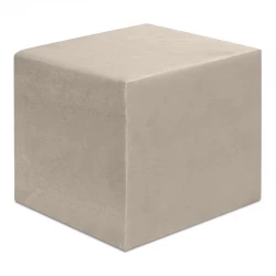 Σκαμπώ April Megapap βελούδινο χρώμα μπεζ 40x40x40εκ.