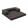 Καναπές - κρεβάτι Comfort Megapap τριθέσιος υφασμάτινος χρώμα ανθρακί 190x95x75εκ.