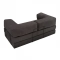 Καναπές - κρεβάτι Comfort Megapap τριθέσιος υφασμάτινος χρώμα ανθρακί 190x95x75εκ.