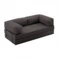Καναπές - κρεβάτι Comfort Megapap τριθέσιος υφασμάτινος χρώμα ανθρακί 190x95x75εκ.