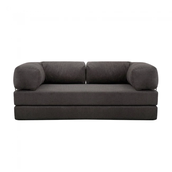 Καναπές - κρεβάτι Comfort Megapap τριθέσιος υφασμάτινος χρώμα ανθρακί 190x95x75εκ.