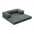 Καναπές - κρεβάτι Comfort Megapap τριθέσιος υφασμάτινος χρώμα μέντα 190x95x75εκ.
