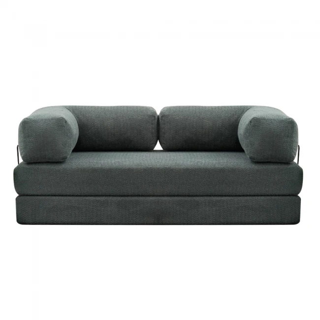 Καναπές - κρεβάτι Comfort Megapap τριθέσιος υφασμάτινος χρώμα μέντα 190x95x75εκ.