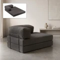 Καναπές - κρεβάτι Comfort Megapap διθέσιος υφασμάτινος χρώμα ανθρακί 140x95x75εκ.
