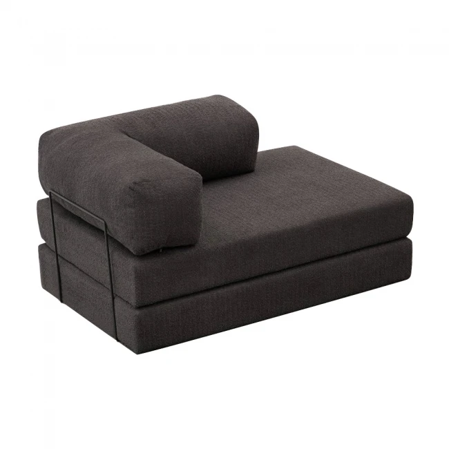 Καναπές - κρεβάτι Comfort Megapap διθέσιος υφασμάτινος χρώμα ανθρακί 140x95x75εκ.