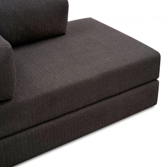 Καναπές - κρεβάτι Comfort Megapap διθέσιος υφασμάτινος χρώμα ανθρακί 140x95x75εκ.