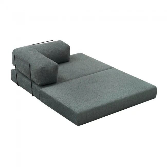 Καναπές - κρεβάτι Comfort Megapap διθέσιος υφασμάτινος χρώμα μέντα 140x95x75εκ.