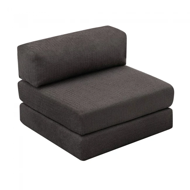 Πολυθρόνα - κρεβάτι Comfort Megapap υφασμάτινη χρώμα ανθρακί 95x95x75εκ.