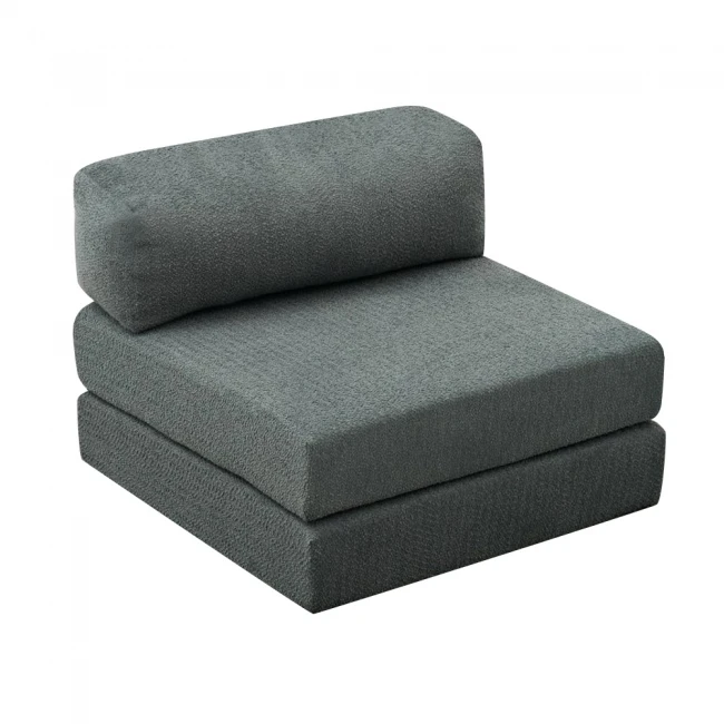 Πολυθρόνα - κρεβάτι Comfort Megapap υφασμάτινη χρώμα μέντα 95x95x75εκ.