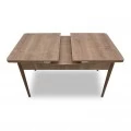 Τραπέζι Bruno Megapap επεκτεινόμενο από MDF/ ξύλο χρώμα ανοιχτό καρυδί 130/168x80x77εκ.