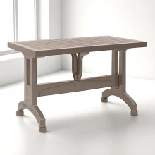 Τραπέζι πολυπροπυλενίου Callan Megapap χρώμα cappuccino 120x70x73εκ.