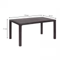 Τραπέζι πολυπροπυλενίου Kalan Megapap χρώμα καφέ 150x90x75εκ. Τραπέζι πολυπροπυλενίου Kalan Megapap χρώμα καφέ 150x90x75εκ.