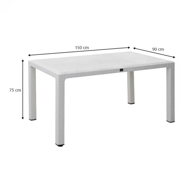 Τραπέζι πολυπροπυλενίου Kalan Megapap χρώμα λευκό 150x90x75εκ. Τραπέζι πολυπροπυλενίου Kalan Megapap χρώμα λευκό 150x90x75εκ.