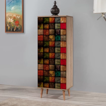 Παπουτσοθήκη - ντουλάπι Soho Megapap χρώμα sonoma 50x38x135εκ. Παπουτσοθήκη - ντουλάπι Soho Megapap χρώμα sonoma 50x38x135εκ.