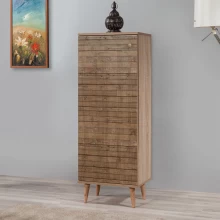 Παπουτσοθήκη - ντουλάπι Soho Megapap χρώμα sonoma 50x38x135εκ.