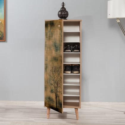 Παπουτσοθήκη - ντουλάπι Soho Megapap χρώμα sonoma 50x38x135εκ. Παπουτσοθήκη - ντουλάπι Soho Megapap χρώμα sonoma 50x38x135εκ.