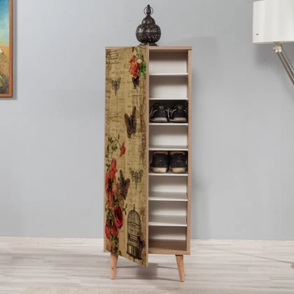 Παπουτσοθήκη - ντουλάπι Soho Megapap χρώμα sonoma 50x38x135εκ. Παπουτσοθήκη - ντουλάπι Soho Megapap χρώμα sonoma 50x38x135εκ.