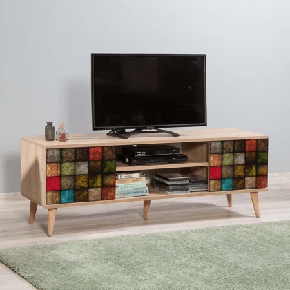 Έπιπλο τηλεόρασης Soho Megapap χρώμα sonoma 140x40x50 εκ. Έπιπλο τηλεόρασης Soho Megapap χρώμα sonoma 140x40x50 εκ.