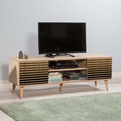 Έπιπλο τηλεόρασης Soho Megapap χρώμα sonoma 140x40x50 εκ. Έπιπλο τηλεόρασης Soho Megapap χρώμα sonoma 140x40x50 εκ.