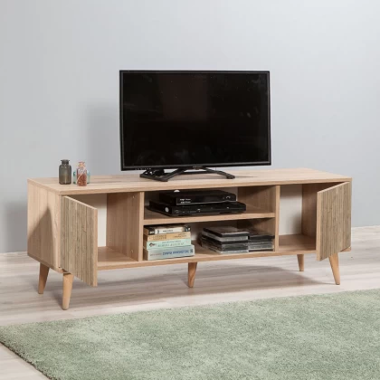 Έπιπλο τηλεόρασης Soho Megapap χρώμα sonoma 140x40x50 εκ. Έπιπλο τηλεόρασης Soho Megapap χρώμα sonoma 140x40x50 εκ.