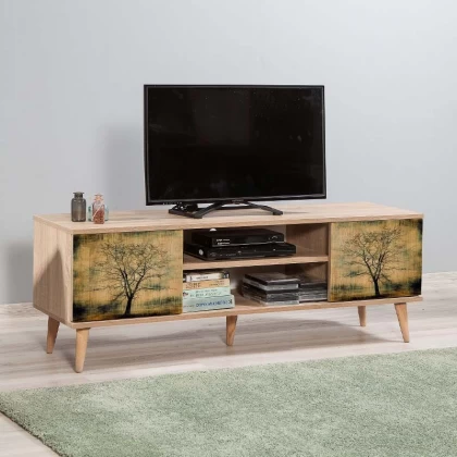 Έπιπλο τηλεόρασης Soho Megapap χρώμα sonoma 140x40x50 εκ. Έπιπλο τηλεόρασης Soho Megapap χρώμα sonoma 140x40x50 εκ.