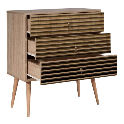 Συρταρτιέρα Soho Megapap χρώμα sonoma 80x40x90εκ. Συρταρτιέρα Soho Megapap χρώμα sonoma 80x40x90εκ.
